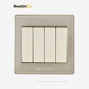 01-Beadon-Road-Products-Switch-and-Sockets-Philips-Switch-&-Sockets-Elegant-Q8-Four-Single-Switch-BD-01-0101-Beadon-Road-Products-Switch-and-Sockets-Philips-Switch-&-Sockets-Elegant-Q8-Four-Single-Switch-BD-01-01